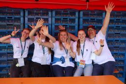 M-net Firmenlauf Augsburg Helfer Team Spaß